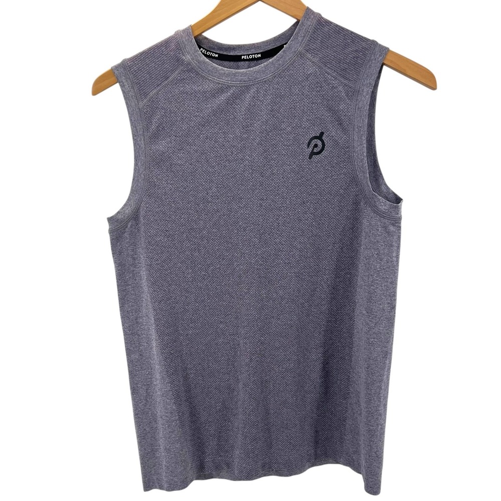 Peloton Mens Seamless Sleeveless Training Top Heathered Purple Medium RN150110